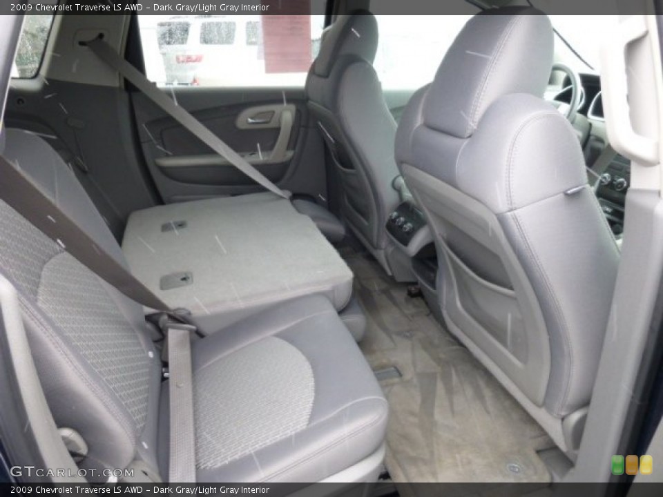 Dark Gray/Light Gray Interior Rear Seat for the 2009 Chevrolet Traverse LS AWD #76793364