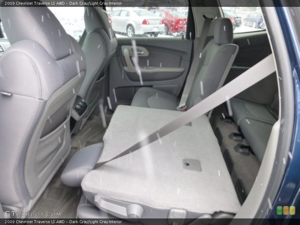 Dark Gray/Light Gray Interior Rear Seat for the 2009 Chevrolet Traverse LS AWD #76793396