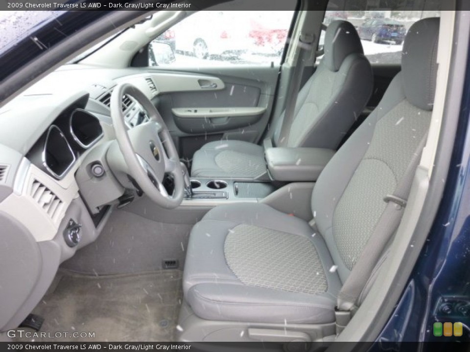 Dark Gray/Light Gray Interior Front Seat for the 2009 Chevrolet Traverse LS AWD #76793434