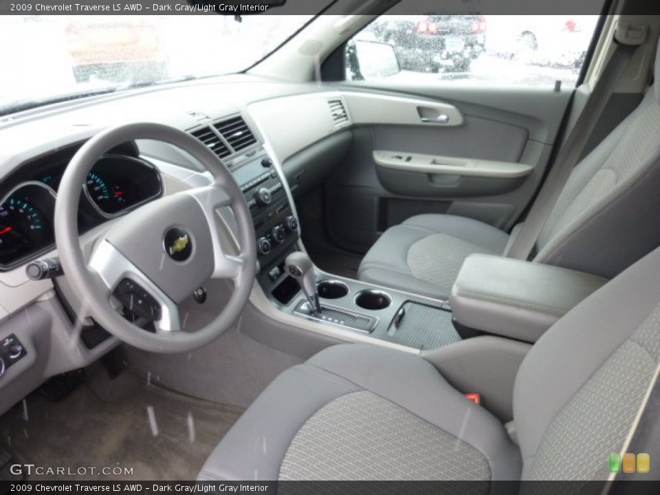 Dark Gray/Light Gray Interior Prime Interior for the 2009 Chevrolet Traverse LS AWD #76793455