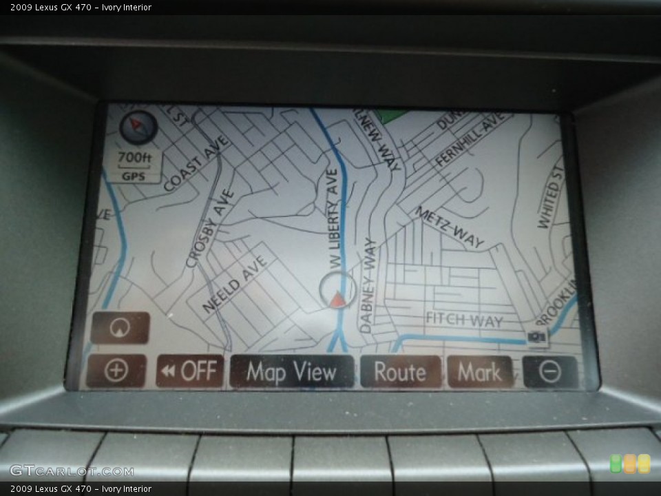 Ivory Interior Navigation for the 2009 Lexus GX 470 #76793529