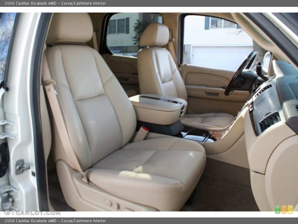 Cocoa/Cashmere Interior Front Seat for the 2009 Cadillac Escalade AWD #76793729