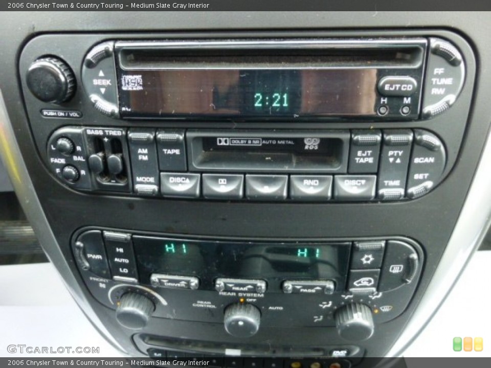 Medium Slate Gray Interior Controls for the 2006 Chrysler Town & Country Touring #76794237