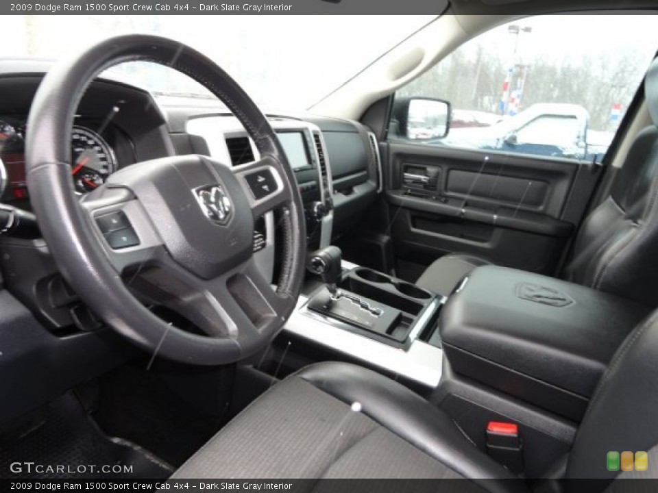 Dark Slate Gray Interior Prime Interior for the 2009 Dodge Ram 1500 Sport Crew Cab 4x4 #76794293