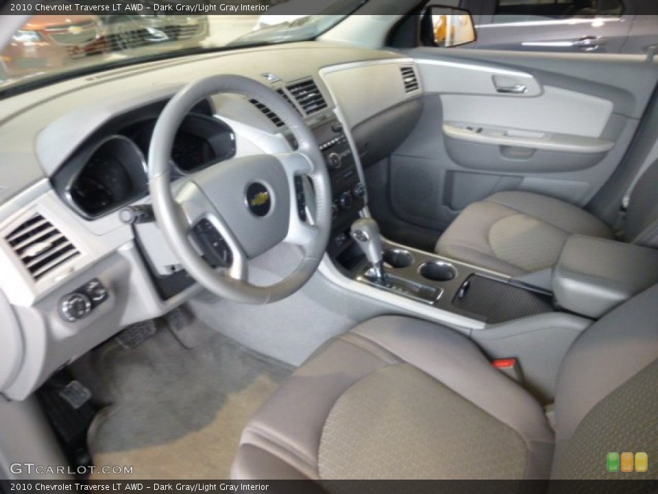 Dark Gray/Light Gray Interior Prime Interior for the 2010 Chevrolet Traverse LT AWD #76794551