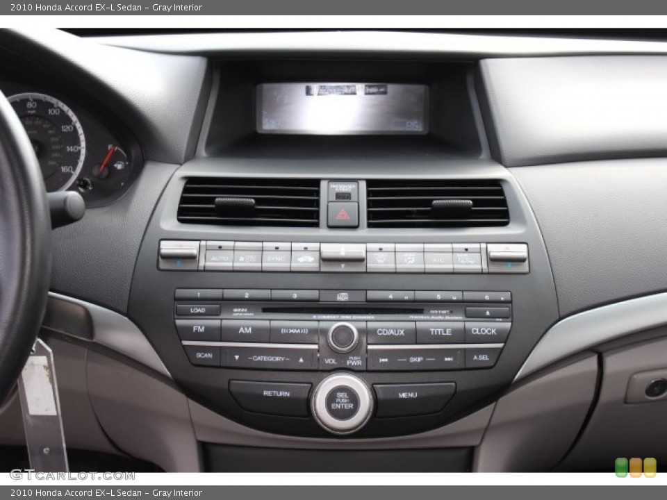 Gray Interior Controls for the 2010 Honda Accord EX-L Sedan #76794796