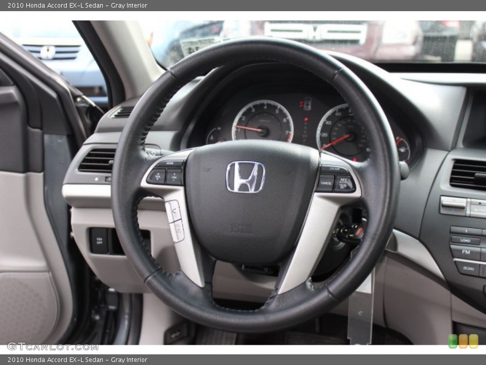 Gray Interior Steering Wheel for the 2010 Honda Accord EX-L Sedan #76794838