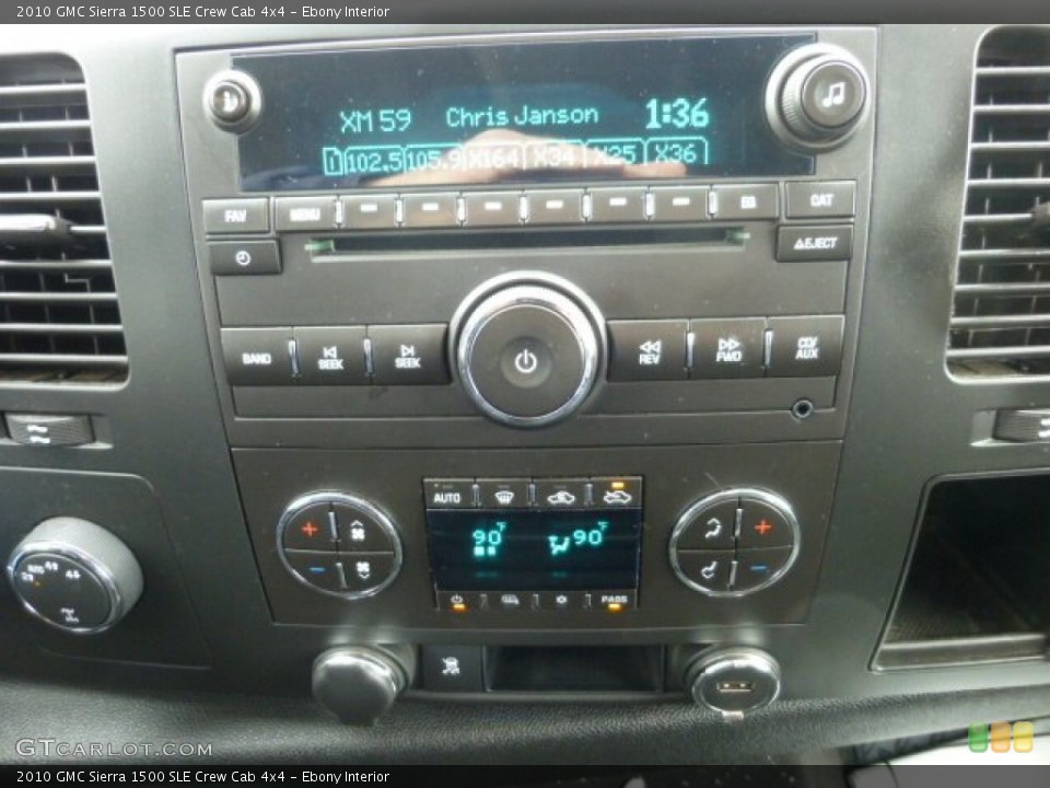 Ebony Interior Controls for the 2010 GMC Sierra 1500 SLE Crew Cab 4x4 #76795733