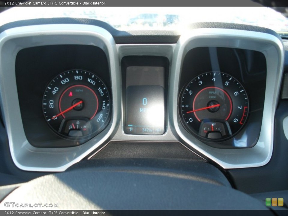 Black Interior Gauges for the 2012 Chevrolet Camaro LT/RS Convertible #76797061