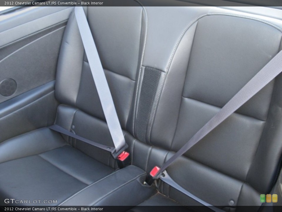 Black Interior Rear Seat for the 2012 Chevrolet Camaro LT/RS Convertible #76797188