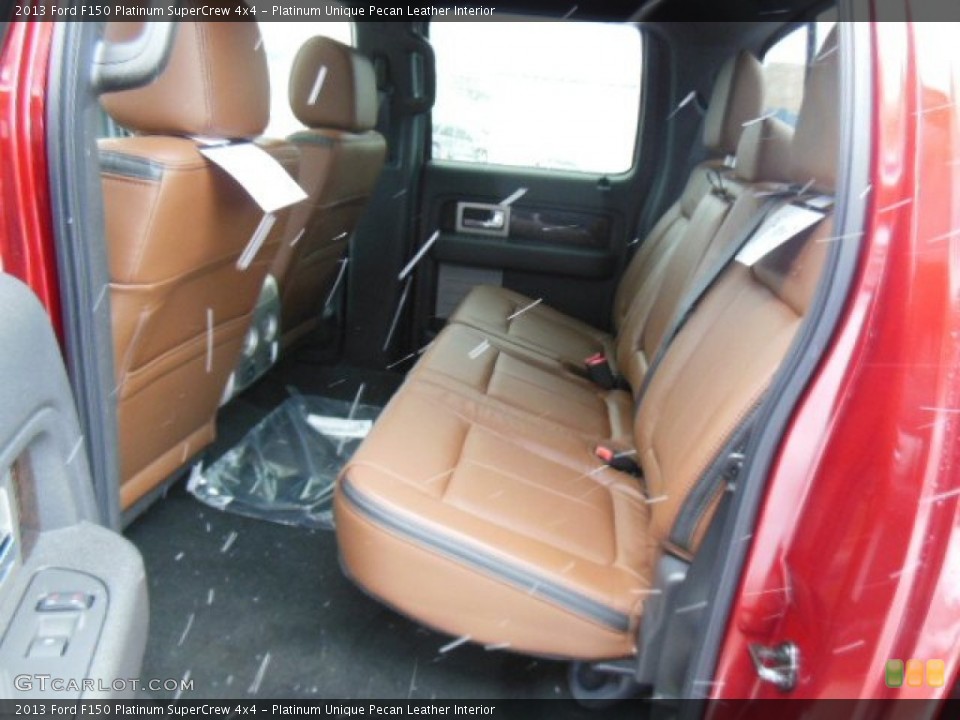 Platinum Unique Pecan Leather Interior Rear Seat for the 2013 Ford F150 Platinum SuperCrew 4x4 #76798055