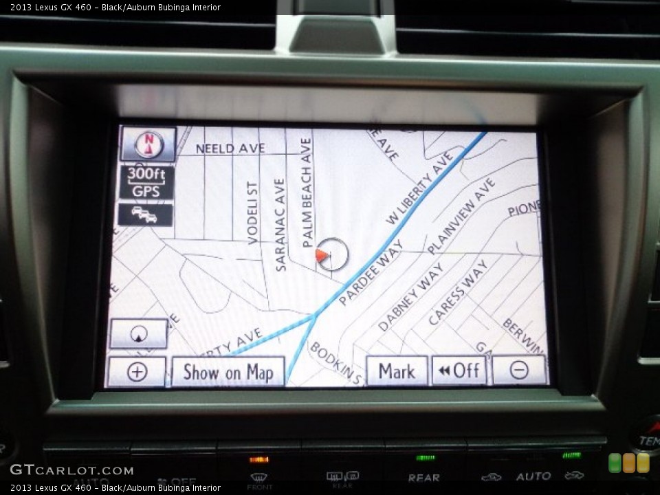 Black/Auburn Bubinga Interior Navigation for the 2013 Lexus GX 460 #76798569