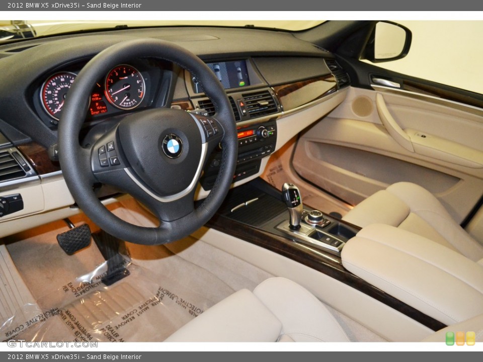 Sand Beige Interior Prime Interior for the 2012 BMW X5 xDrive35i #76798789