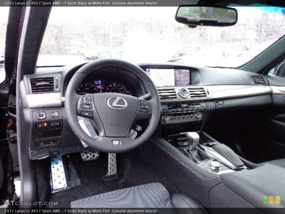 F Sport Black w/White Perf. Genuine Aluminum 2013 Lexus LS Interiors