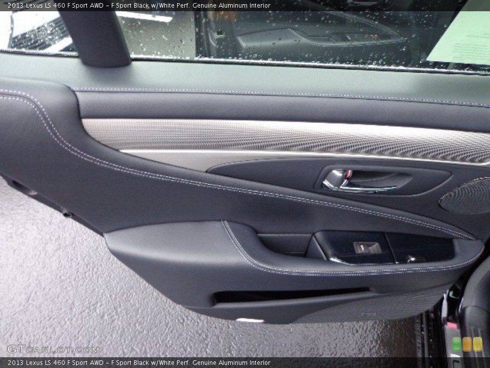 F Sport Black w/White Perf. Genuine Aluminum Interior Door Panel for the 2013 Lexus LS 460 F Sport AWD #76798837