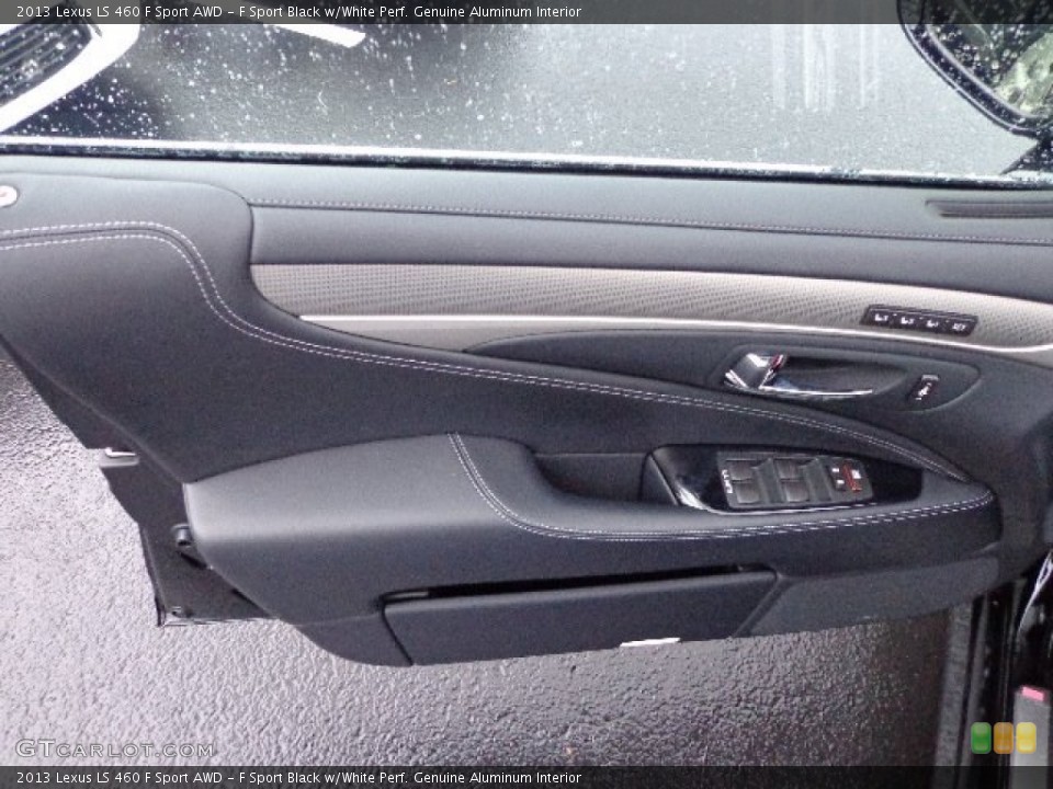 F Sport Black w/White Perf. Genuine Aluminum Interior Door Panel for the 2013 Lexus LS 460 F Sport AWD #76798856