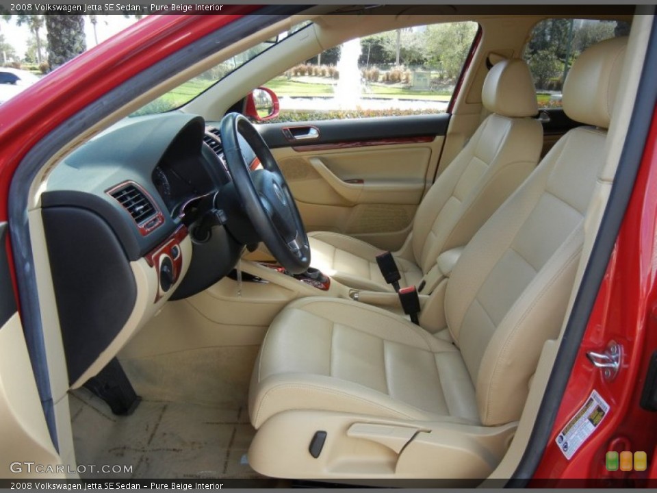 Pure Beige Interior Photo for the 2008 Volkswagen Jetta SE Sedan #76798916