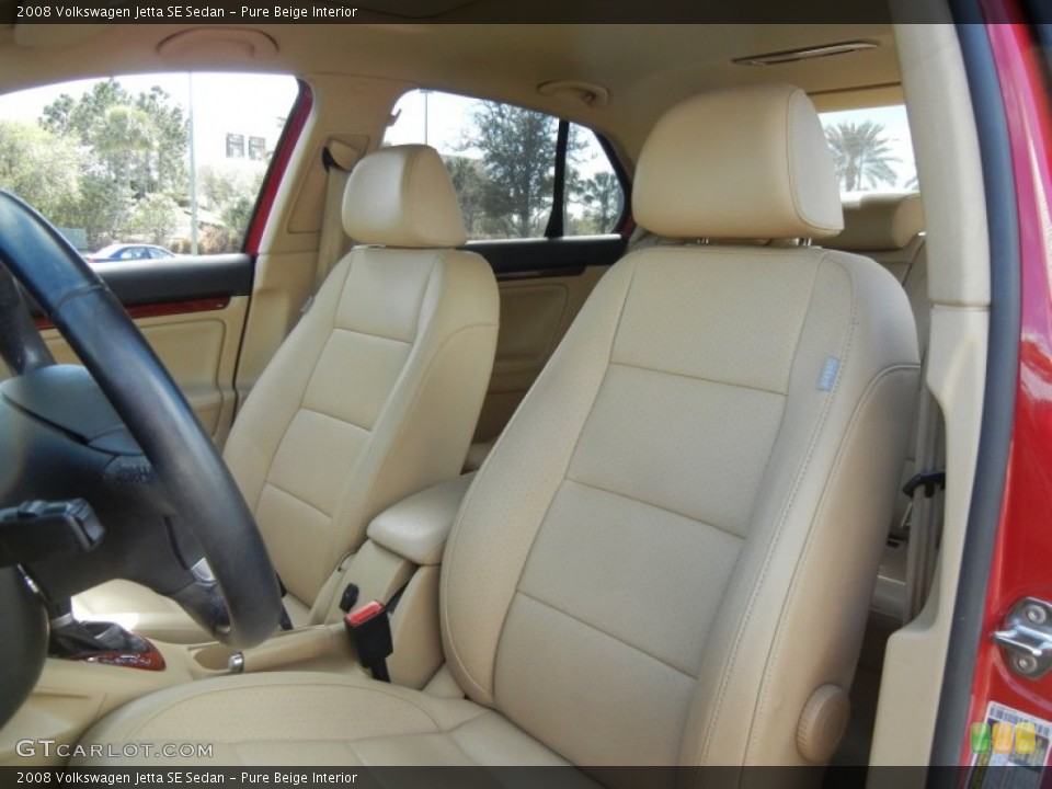 Pure Beige Interior Front Seat for the 2008 Volkswagen Jetta SE Sedan #76798933