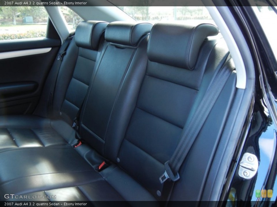 Ebony Interior Rear Seat for the 2007 Audi A4 3.2 quattro Sedan #76799363