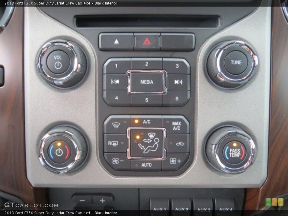 Black Interior Controls for the 2013 Ford F350 Super Duty Lariat Crew Cab 4x4 #76802249