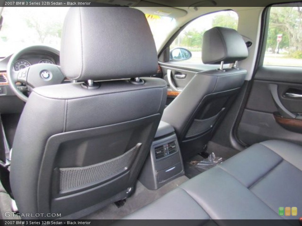 Black Interior Rear Seat for the 2007 BMW 3 Series 328i Sedan #76805124