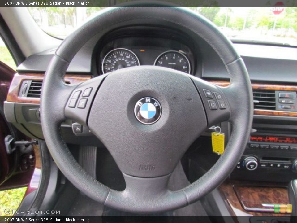 Black Interior Steering Wheel for the 2007 BMW 3 Series 328i Sedan #76805370