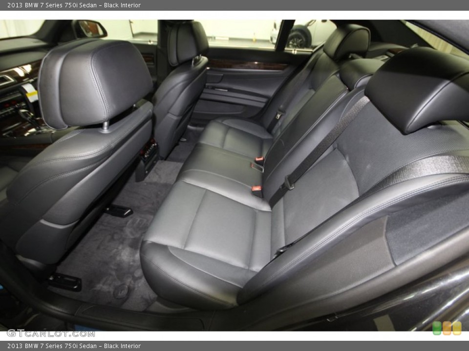 Black Interior Rear Seat for the 2013 BMW 7 Series 750i Sedan #76805544