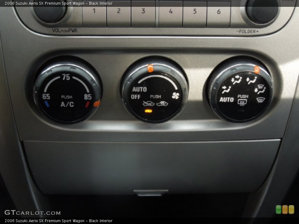 Black Interior Controls for the 2006 Suzuki Aerio SX Premium Sport Wagon #76805640