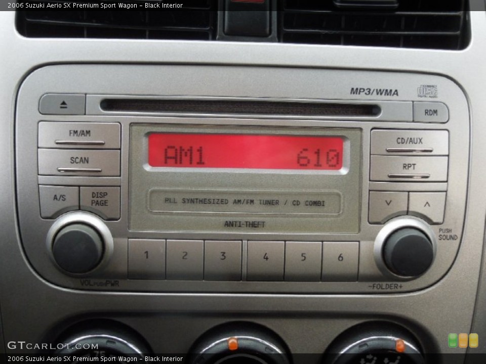 Black Interior Audio System for the 2006 Suzuki Aerio SX Premium Sport Wagon #76805670