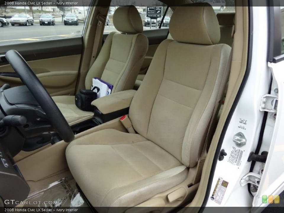 Ivory Interior Front Seat for the 2008 Honda Civic LX Sedan #76805775
