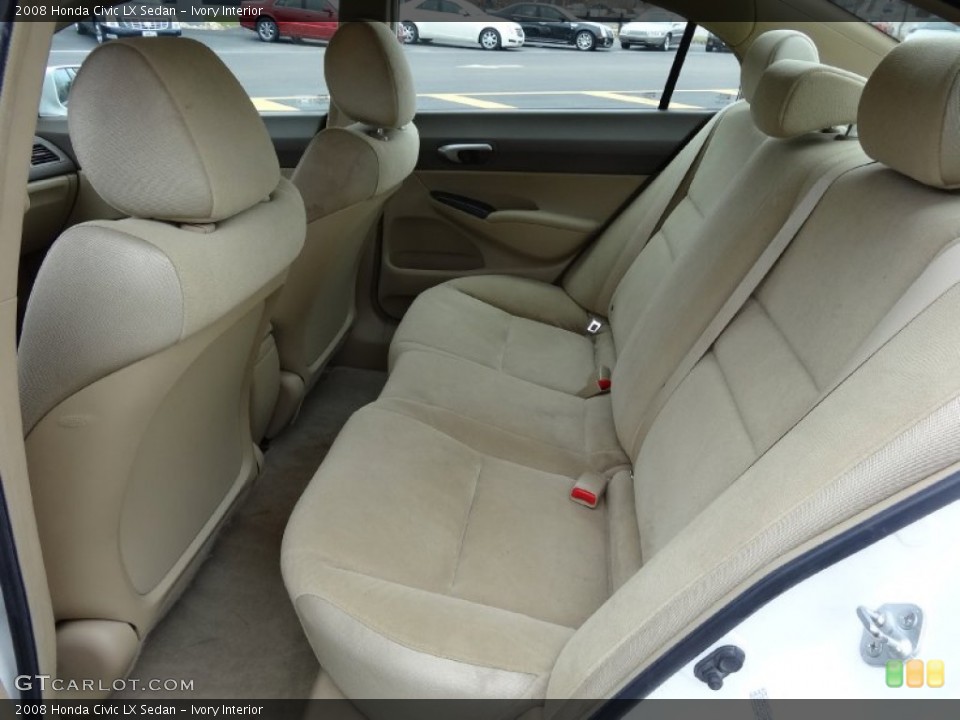 Ivory Interior Rear Seat for the 2008 Honda Civic LX Sedan #76805894