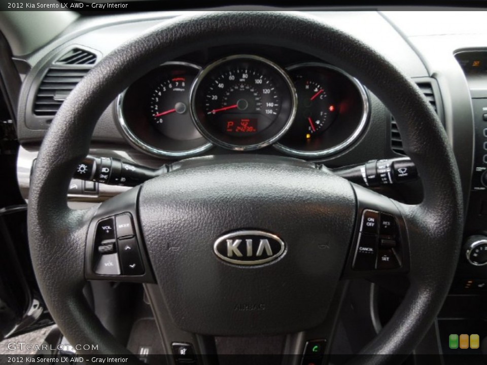 Gray Interior Steering Wheel for the 2012 Kia Sorento LX AWD #76806315