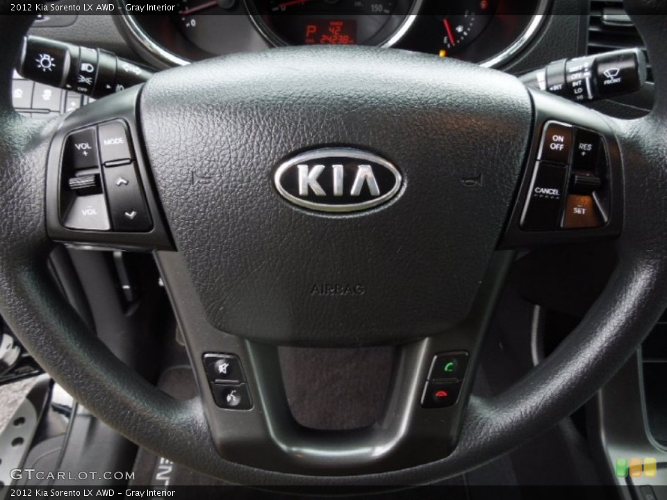 Gray Interior Steering Wheel for the 2012 Kia Sorento LX AWD #76806350