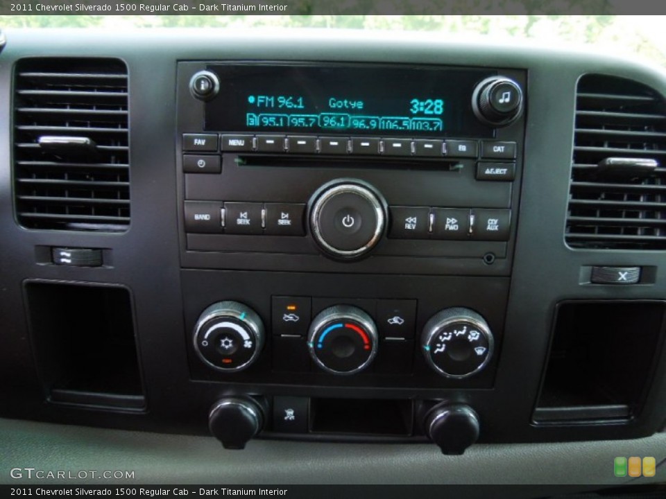 Dark Titanium Interior Controls for the 2011 Chevrolet Silverado 1500 Regular Cab #76806849