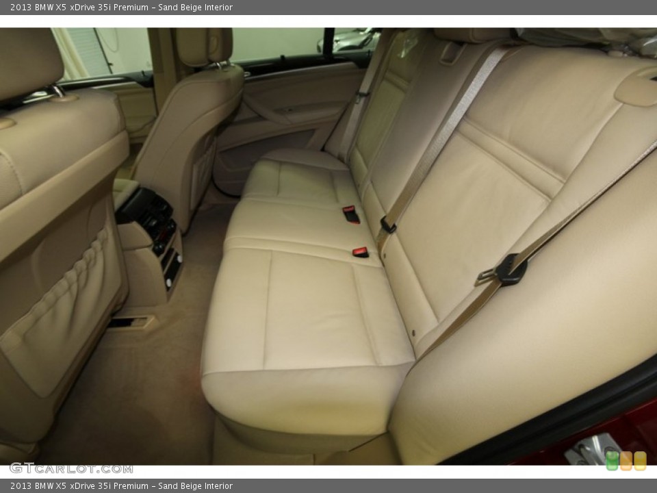 Sand Beige Interior Rear Seat for the 2013 BMW X5 xDrive 35i Premium #76806914