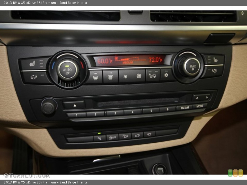 Sand Beige Interior Controls for the 2013 BMW X5 xDrive 35i Premium #76807034