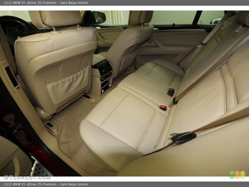 Sand Beige Interior Rear Seat for the 2013 BMW X5 xDrive 35i Premium #76807182