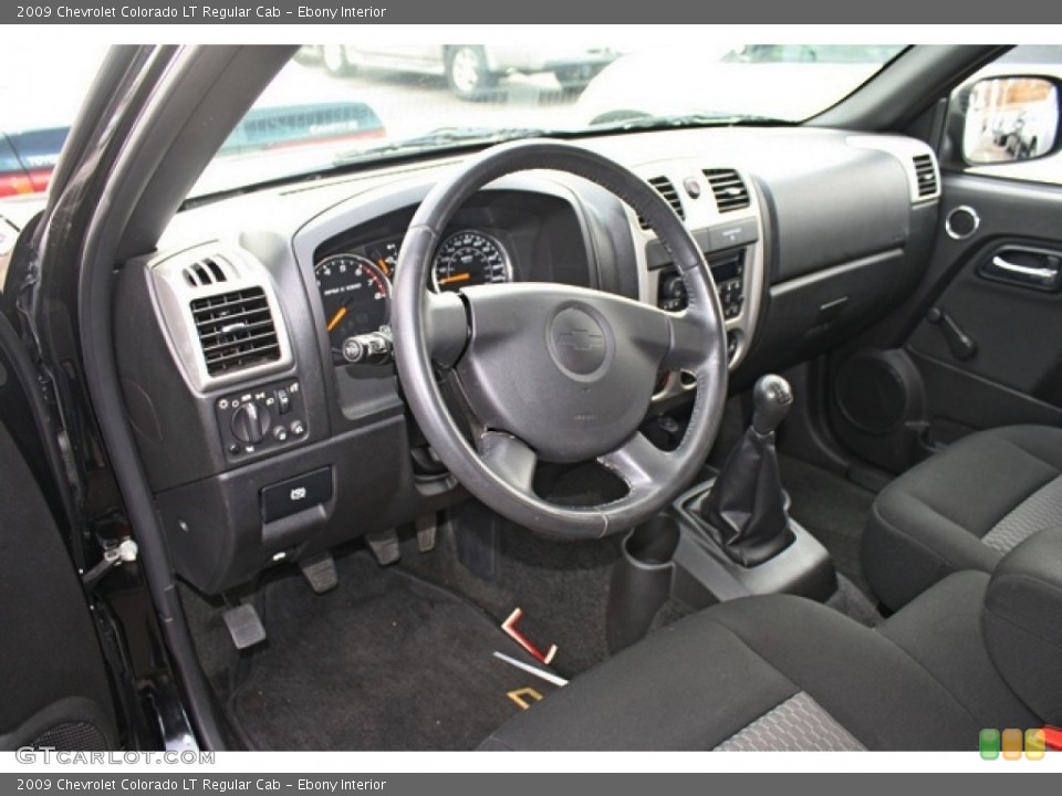 Ebony Interior Prime Interior for the 2009 Chevrolet Colorado LT Regular Cab #76807185