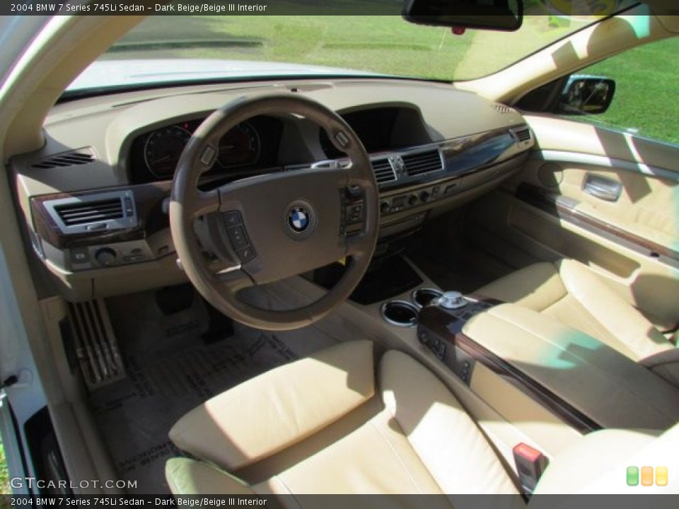 Dark Beige/Beige III Interior Prime Interior for the 2004 BMW 7 Series 745Li Sedan #76808175