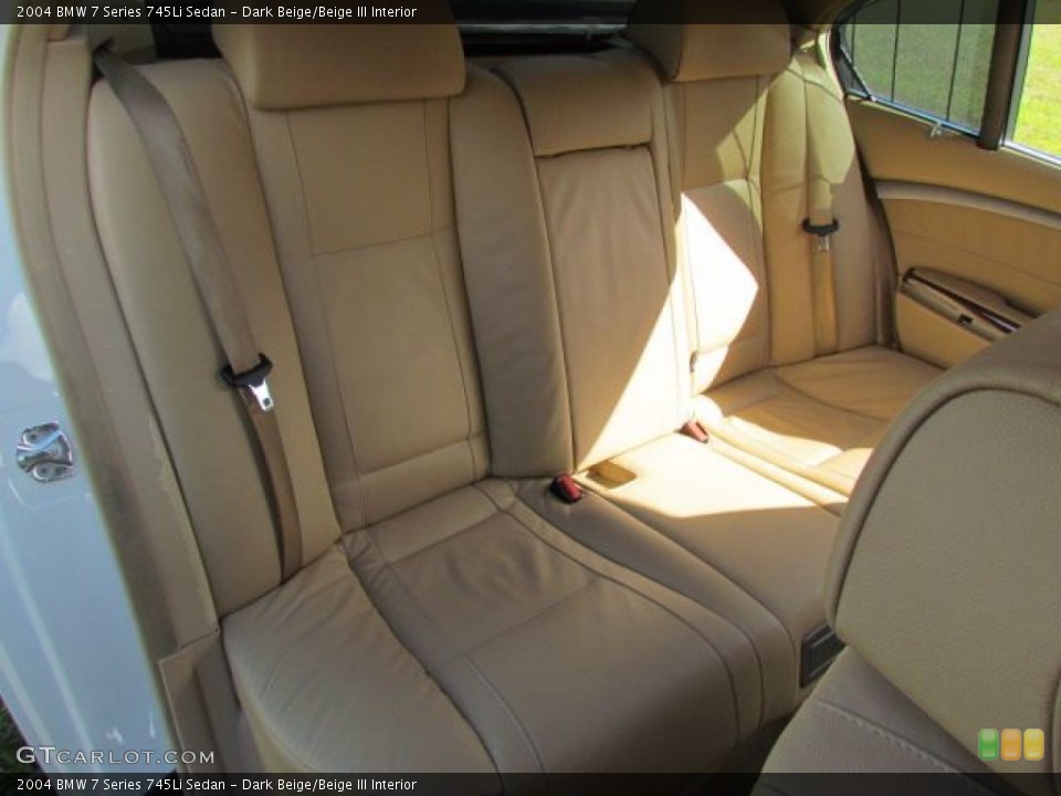Dark Beige/Beige III Interior Rear Seat for the 2004 BMW 7 Series 745Li Sedan #76808241