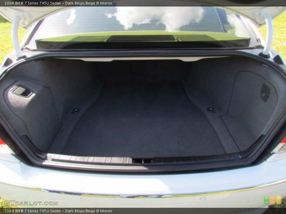 Dark Beige/Beige III Interior Trunk for the 2004 BMW 7 Series 745Li Sedan #76808460