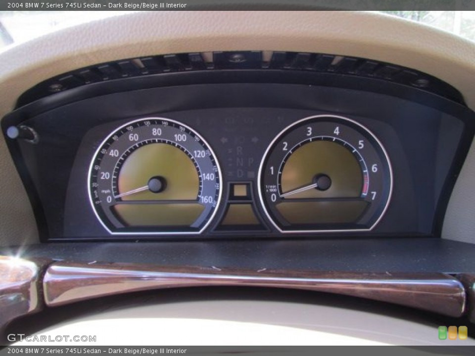 Dark Beige/Beige III Interior Gauges for the 2004 BMW 7 Series 745Li Sedan #76808676