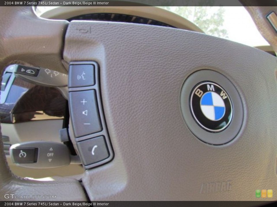 Dark Beige/Beige III Interior Controls for the 2004 BMW 7 Series 745Li Sedan #76808727