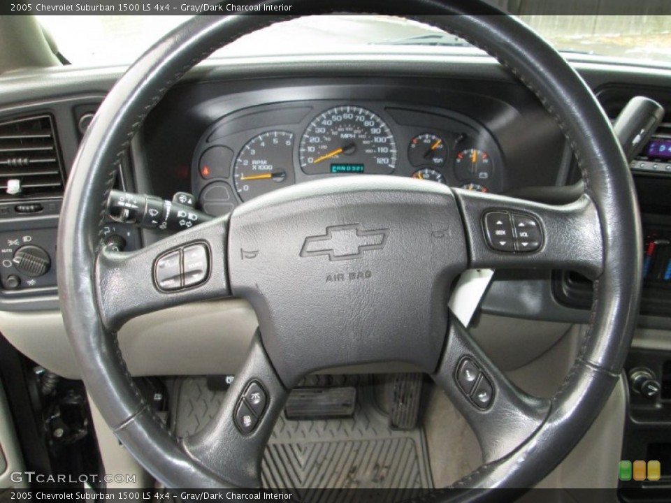 Gray/Dark Charcoal Interior Steering Wheel for the 2005 Chevrolet Suburban 1500 LS 4x4 #76809138