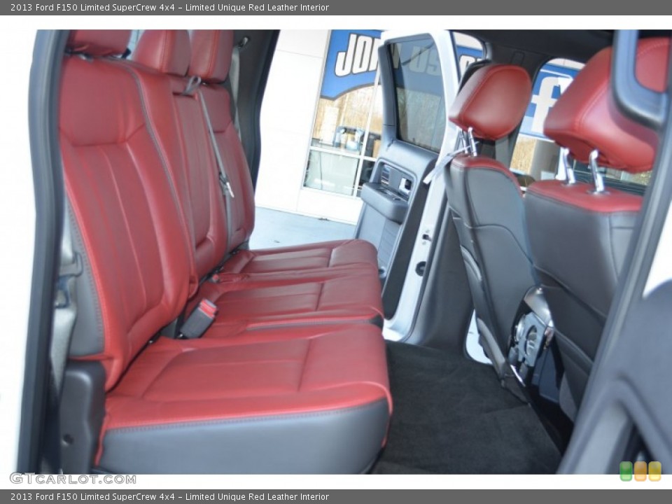 Limited Unique Red Leather Interior Rear Seat for the 2013 Ford F150 Limited SuperCrew 4x4 #76809166