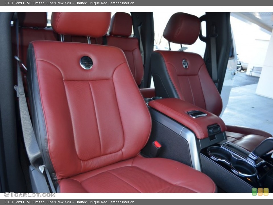 Limited Unique Red Leather Interior Front Seat for the 2013 Ford F150 Limited SuperCrew 4x4 #76809266