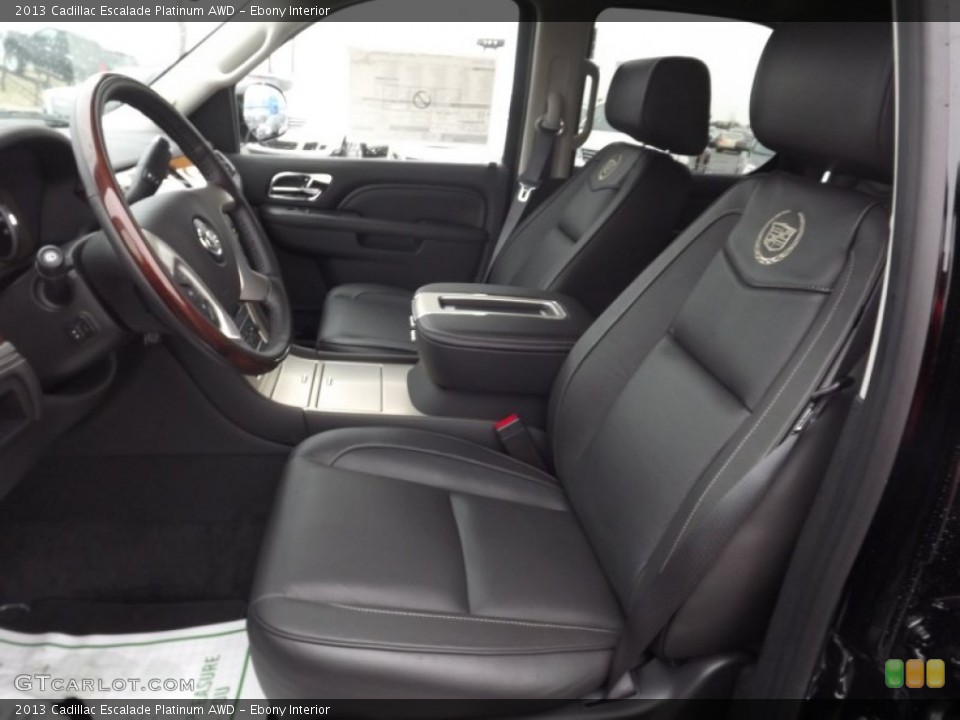 Ebony Interior Photo for the 2013 Cadillac Escalade Platinum AWD #76809517