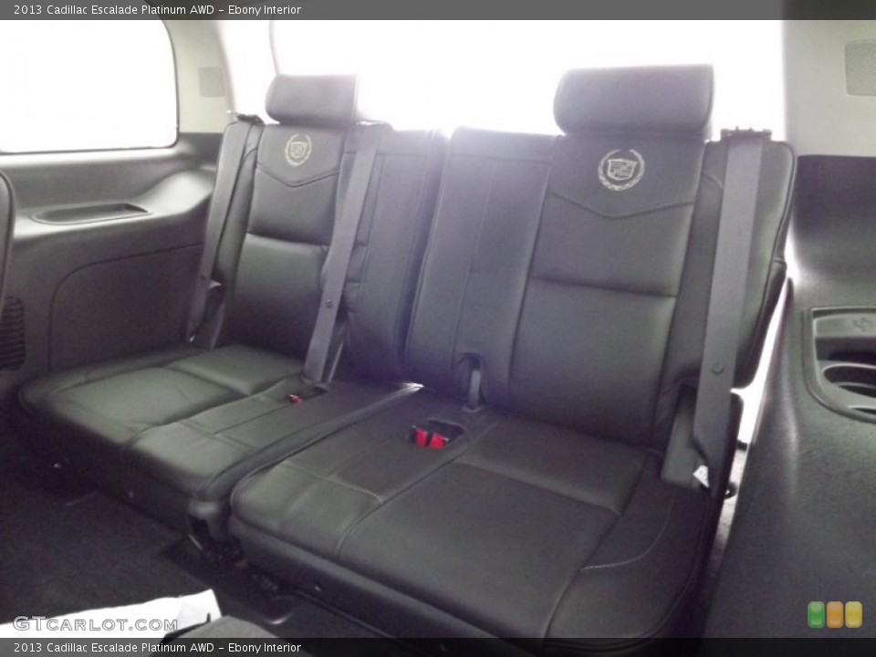 Ebony Interior Rear Seat for the 2013 Cadillac Escalade Platinum AWD #76809746
