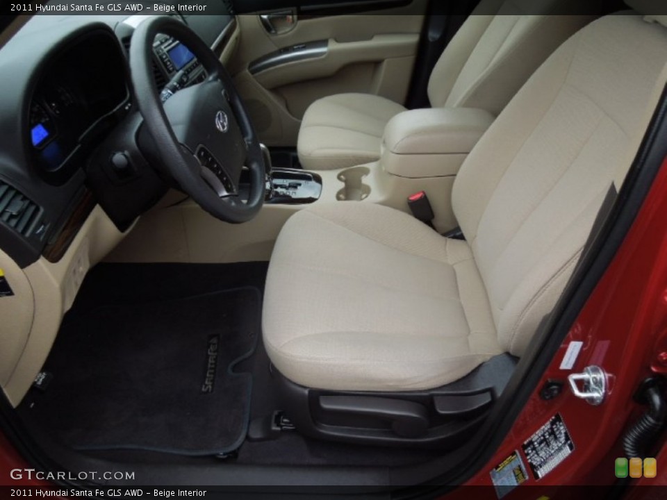 Beige Interior Front Seat for the 2011 Hyundai Santa Fe GLS AWD #76809947
