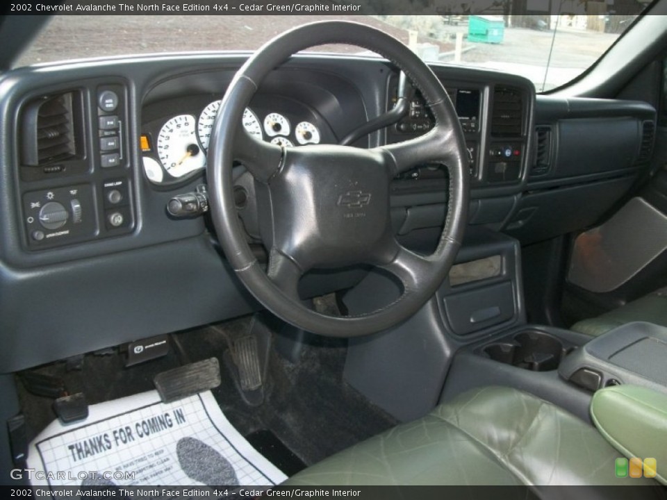 Cedar Green/Graphite Interior Dashboard for the 2002 Chevrolet Avalanche The North Face Edition 4x4 #76810284